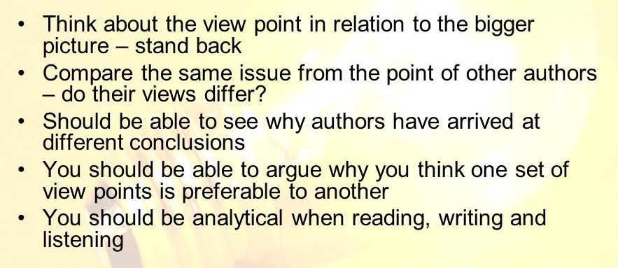 how do we use critical thinking in analytical listening